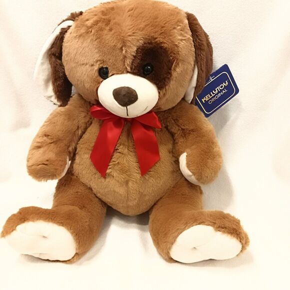Teddy Bear 15" Kellytoy Plush BROWN Soft Floppy Ears Collect VIntage New w Tags - Picture 2 of 16